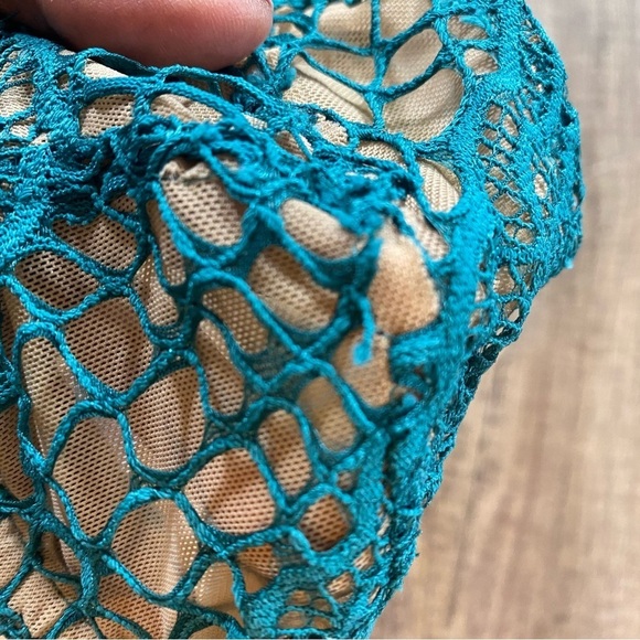 For Love & Lemons Bat Your Lashes Underwire Bra - Jade Size Small - Picture 9 of 16